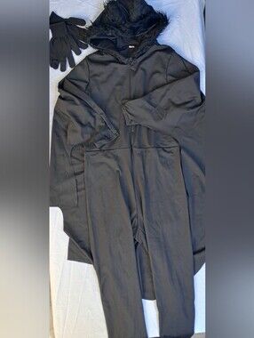 Kids Black Bat Costume Bodysuit Halloween Party Goth Fantasy Cosplay Whimsy 10